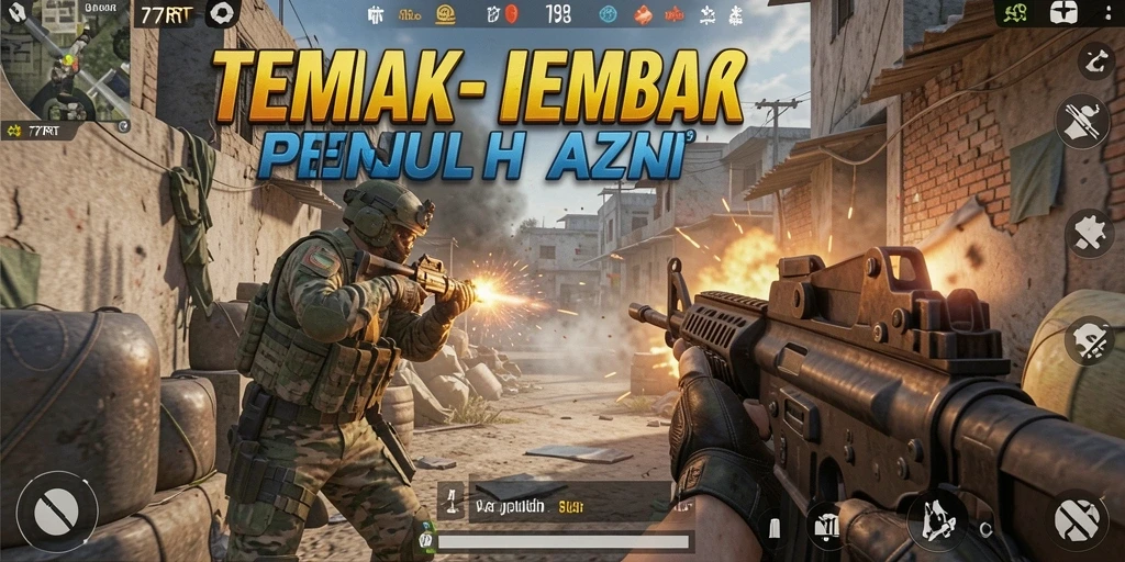 Screenshot menampilkan aksi intens dari gameplay TPS di 77RT.