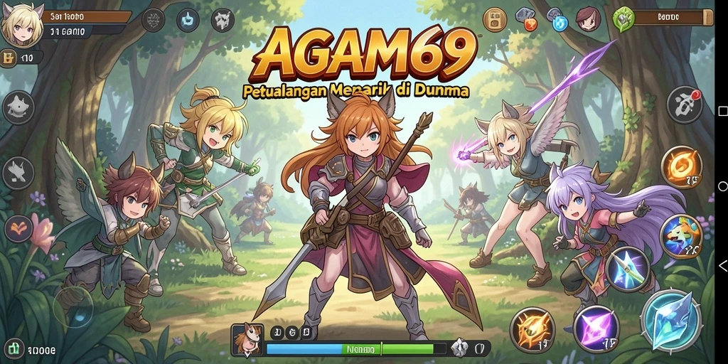 Tangkapan layar gameplay AGAM69 yang menampilkan karakter Anime.