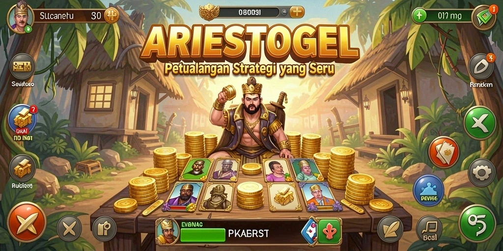Tampilan gameplay seru ARIESTOGEL dengan strategi mendalam.