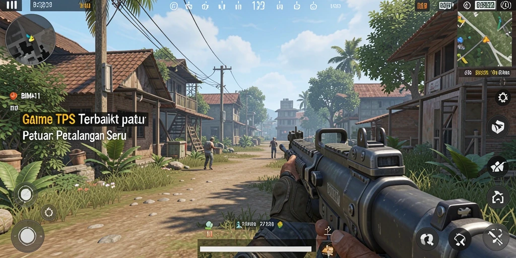 Screenshot BIMA11 menampilkan gameplay TPS yang seru dan menantang.