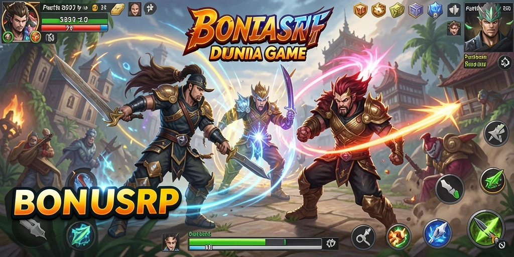Tampilan gameplay seru dari BONUSRP di arena pertarungan.