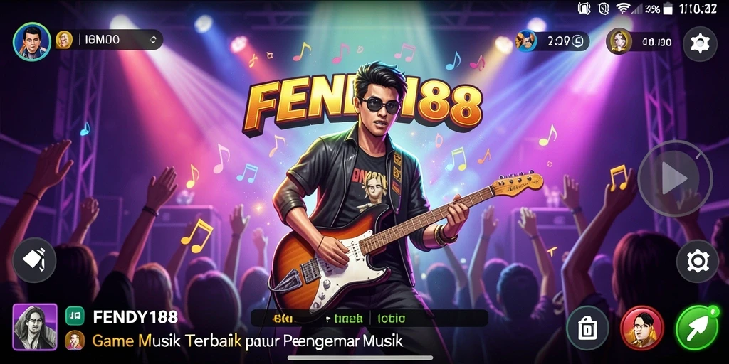 Tampilan gameplay FENDY188 yang menarik dengan berbagai pilihan lagu.