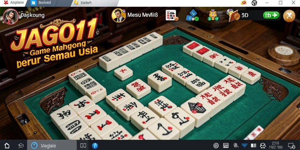 Tangkapan layar utama JAGO11 menampilkan gameplay Mahjong yang mengasyikkan.