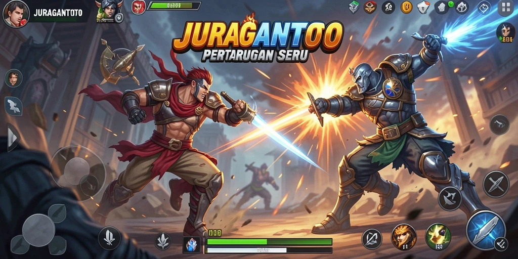 Screenshot JURAGANTOTO menampilkan momen seru dalam gameplay Action.
