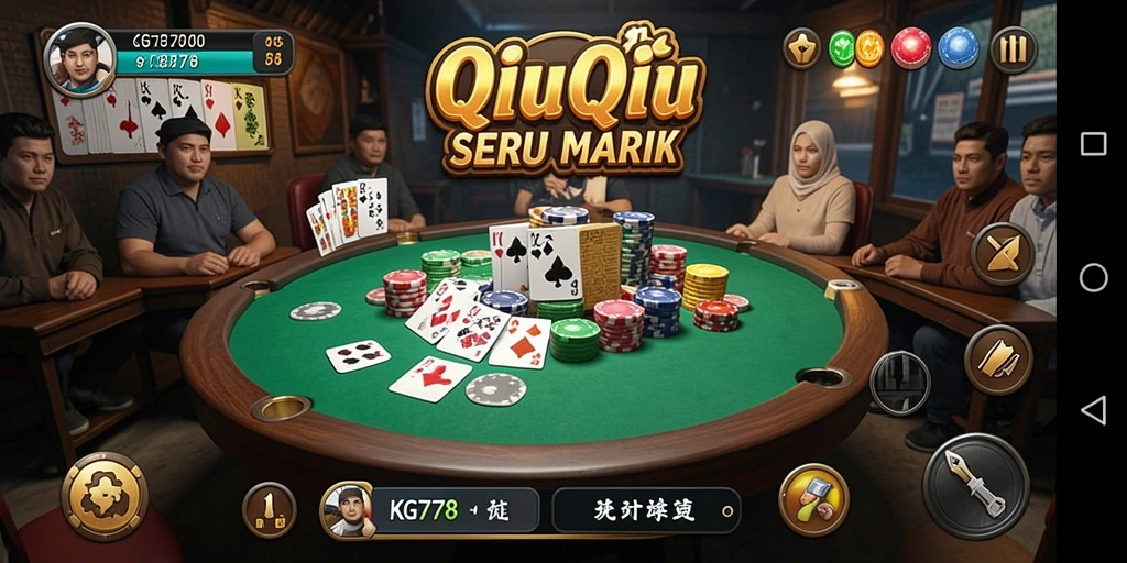 Tampilan gameplay QiuQiu yang seru dan mengasyikkan.