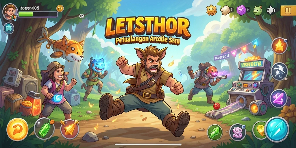 Screenshot gameplay LETSTHOR yang menampilkan aksi seru dan grafis menawan.