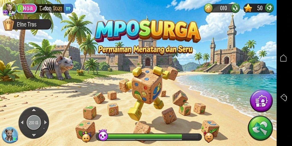 Screenshot menunjukkan pemain menyelesaikan puzzle dengan antarmuka menarik.