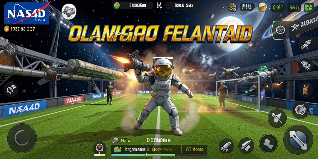 Tampilan gameplay mendebarkan dalam NASA4D yang menggambarkan aksi olahraga.