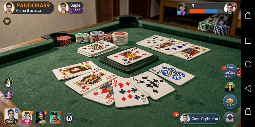 Tampilan gameplay Gaple yang menarik di PANDORA99.