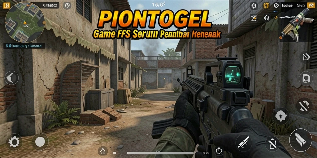 Tampilan menegangkan dari gameplay FPS di PIONTOGEL.