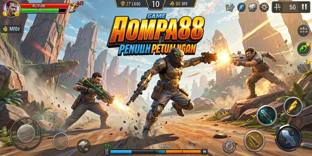 Screenshot gameplay <strong>POMPA88</strong> menampilkan pertempuran seru dan aksi cepat.