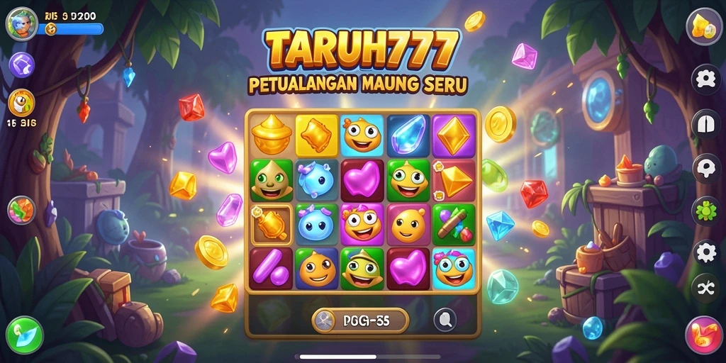 Screenshot menunjukkan gameplay Match-3 yang menantang dan menyenangkan.