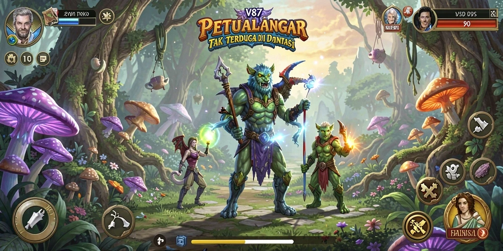 Tampilan gameplay V87 yang menawan dan menantang.