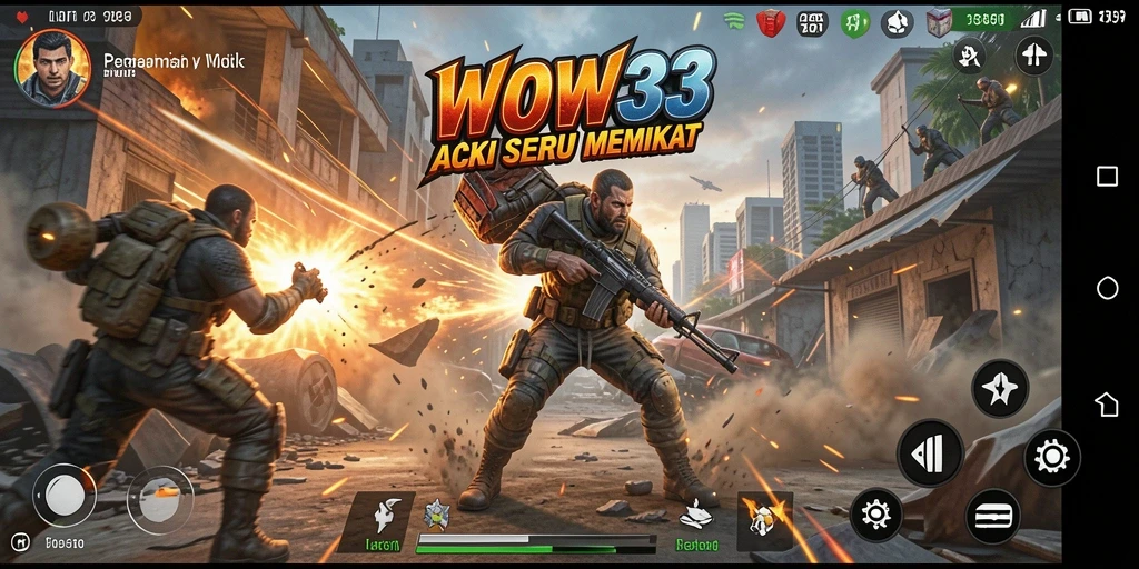 Tangkapan layar WOW33 menunjukkan aksi mendebarkan dalam permainan.